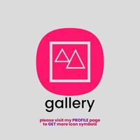 símbolo de álbuns de fotos da galeria para ícone do aplicativo ou logotipo da empresa - versão de estilo recortada 1 vetor
