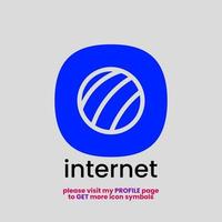 símbolo do navegador de internet para ícone do aplicativo ou logotipo da empresa - versão de estilo recortada 1 vetor