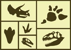 Conjunto de vetores de ícones de dinossauro