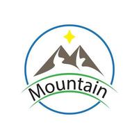 logotipo da montanha com a letra m vetor