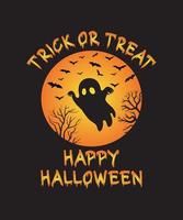 feliz dia das bruxas design de t-shirt, design de t-shirt de halloween. vetor