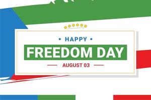 dia da liberdade da guiné equatorial vetor