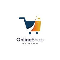 logotipo da loja online com conceito moderno para vetor premium de negócios