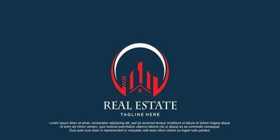 vetor premium de design de logotipo imobiliário