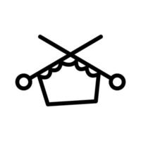 vetor de ícone de fio de tricô. ilustração de símbolo de contorno isolado