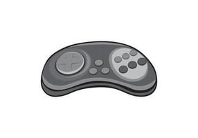 ilustração clássica do design do console de jogos do controlador sega stick vetor