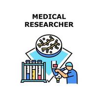 ilustração em vetor ícone pesquisador médico