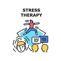ilustração em vetor ícone de terapia de estresse