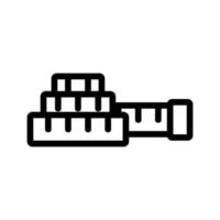 vetor de ícone do medidor de fita. ilustração de símbolo de contorno isolado
