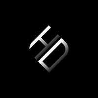 design criativo de logotipo de letra hd com gráfico vetorial vetor