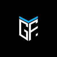 design criativo do logotipo da carta gf com gráfico vetorial vetor