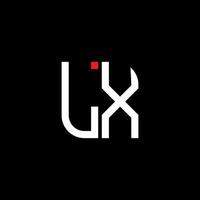 design criativo de logotipo de letra lx com gráfico vetorial vetor