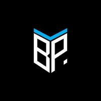 design criativo do logotipo da carta bp com gráfico vetorial vetor