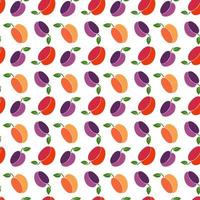 abstrato boho plup laranja roxo sem costura padrão em fundo branco frutas desenhadas à mão para design têxtil, decoração de casa, crianças, capas, pôster, ilustração vetorial de cartão vetor