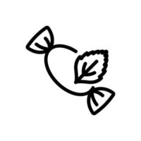 ilustração de contorno de vetor de ícone de doce de hortelã-pimenta