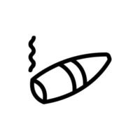 vetor de ícone de fumaça de charuto. ilustração de símbolo de contorno isolado