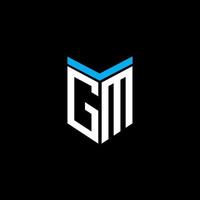 design criativo do logotipo da carta gm com gráfico vetorial vetor