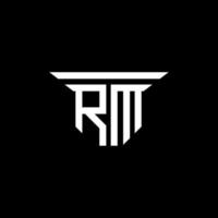 design criativo do logotipo da carta rm com gráfico vetorial vetor