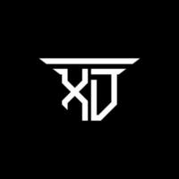 design criativo do logotipo da letra xd com gráfico vetorial vetor