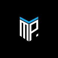design criativo do logotipo da carta mp com gráfico vetorial vetor