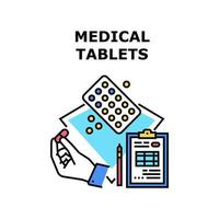 ilustração vetorial de ícone de comprimidos médicos vetor