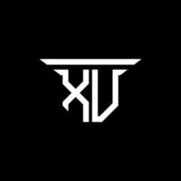 design criativo do logotipo da letra xu com gráfico vetorial vetor
