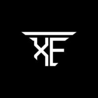 design criativo do logotipo da carta xf com gráfico vetorial vetor