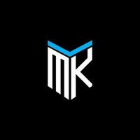 design criativo do logotipo da letra mk com gráfico vetorial vetor