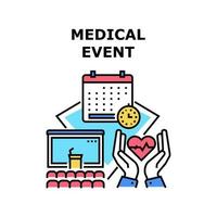 ilustração vetorial de ícone de evento médico vetor