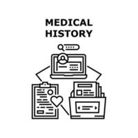 ilustração de conceito de vetor de história médica preta