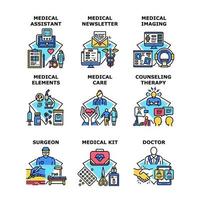 ilustração em vetor ícone do conceito de serviço médico