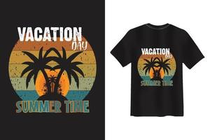 design de camiseta de verão vintage retrô dos anos 90 vetor