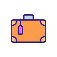 vetor de ícone de viagem de bagagem. ilustração de símbolo de contorno isolado