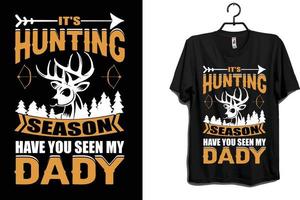 é vetor de design de camiseta de papai de caça