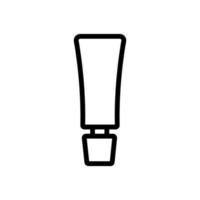 brilho labial na ilustração de contorno de vetor de ícone de tubo