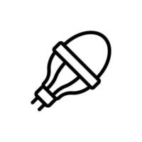 ilustração de contorno de vetor de ícone de lâmpada de forma de ovo led