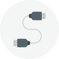 círculo plano de cabo usb vetor