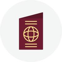 círculo plano passaporte vetor