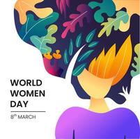 fundo de design plano de cartaz do dia mundial da mulher