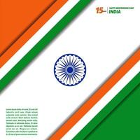 15 de agosto, feliz dia da independência república da índia, design de plano de fundo vetor