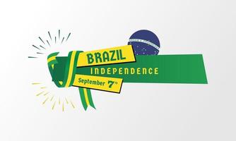 ilustração vetorial dia da independência do brasil. fundo de cartão vetor