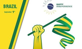 ilustração vetorial dia da independência do brasil. fundo de cartão vetor