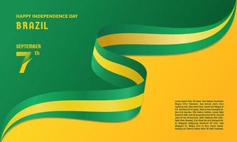 ilustração vetorial dia da independência do brasil. fundo de cartão vetor