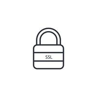 elementos de vetor de símbolo de ícones ssl para web infográfico