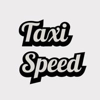 conceito de logotipo retrô de velocidade de táxi sobre fundo claro, ícone gráfico de ponto de táxi. vetor
