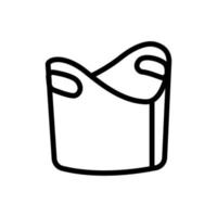 cesta de alça conveniente para ilustração de contorno de vetor de ícone de atendimento domiciliar
