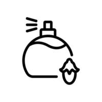 ilustração de contorno de vetor de ícone de garrafa de perfume jojoba