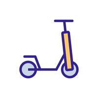 chute ilustração de contorno de vetor de ícone de transporte de scooter