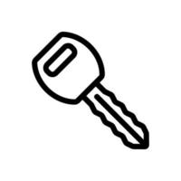 vetor de ícone de chave. ilustração de símbolo de contorno isolado