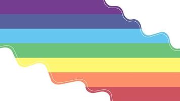 ilustração de fundo de quadro de linha de arco-íris mínimo abstrato, perfeito para papel de parede, pano de fundo, cartão postal, plano de fundo para seu projeto vetor